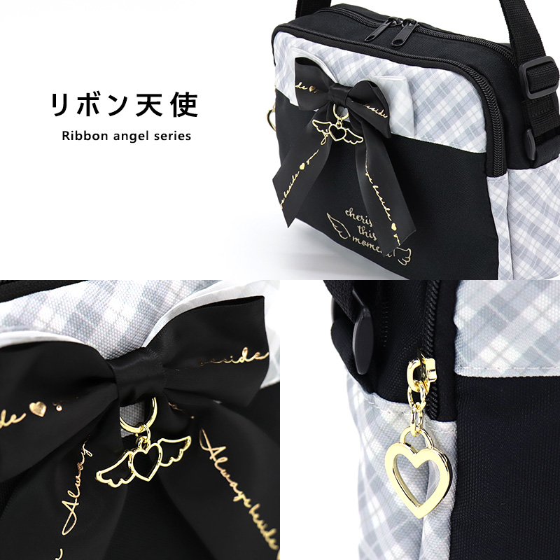 ショルダーバッグ キッズ 女の子 小学生 黒 子供 可愛い 女子