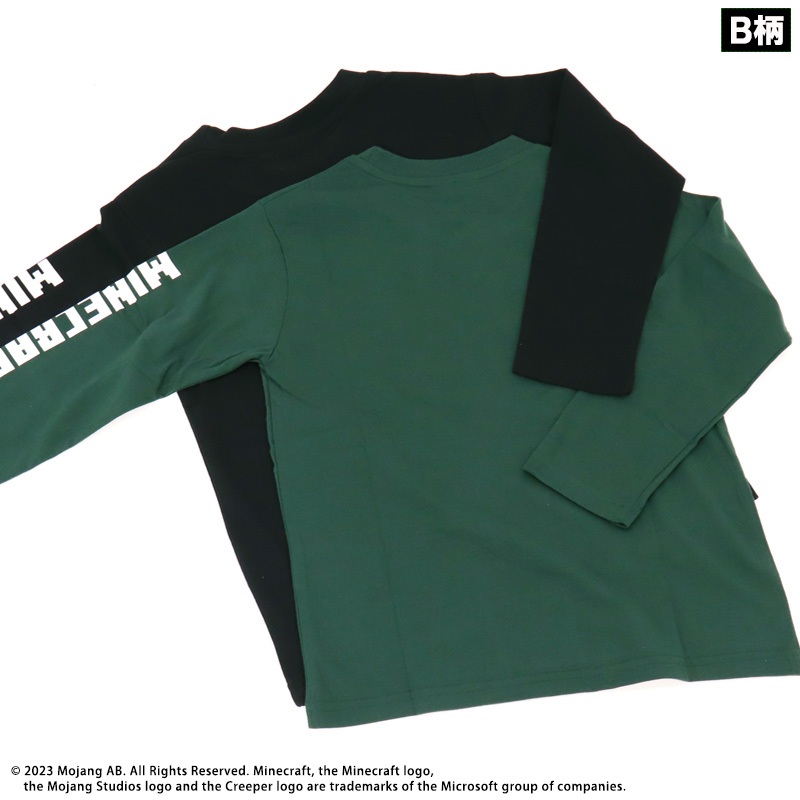 マインクラフト tシャツ キッズ 長袖 マイクラ ロンt 子供服 120 130