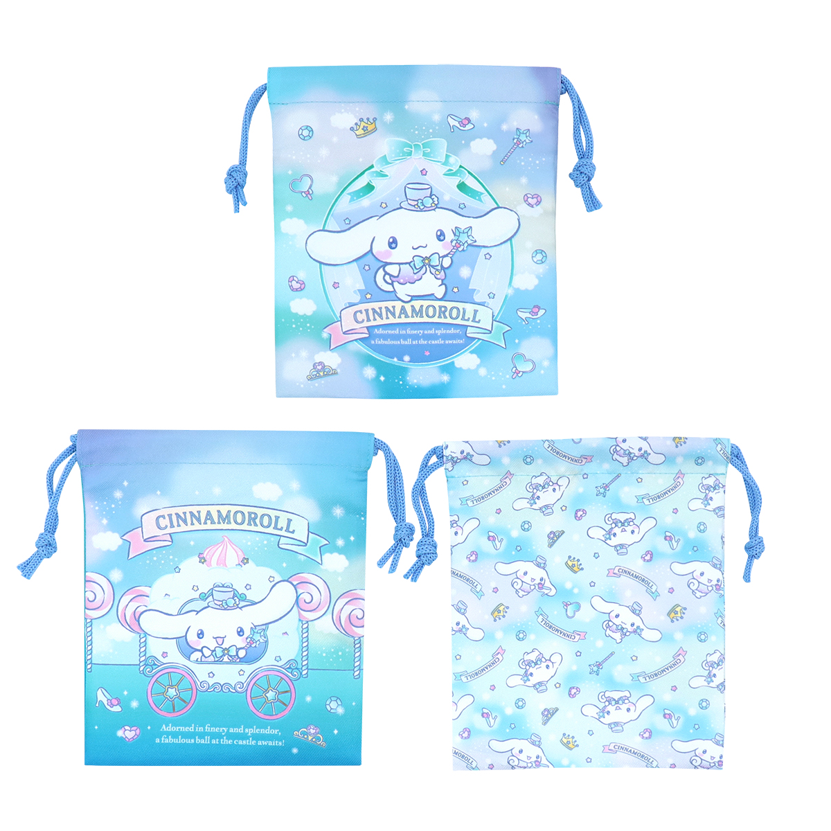 sanrio（サンリオ） 巾着 3枚組 給食袋 コップ袋 女の子 巾着袋 3枚