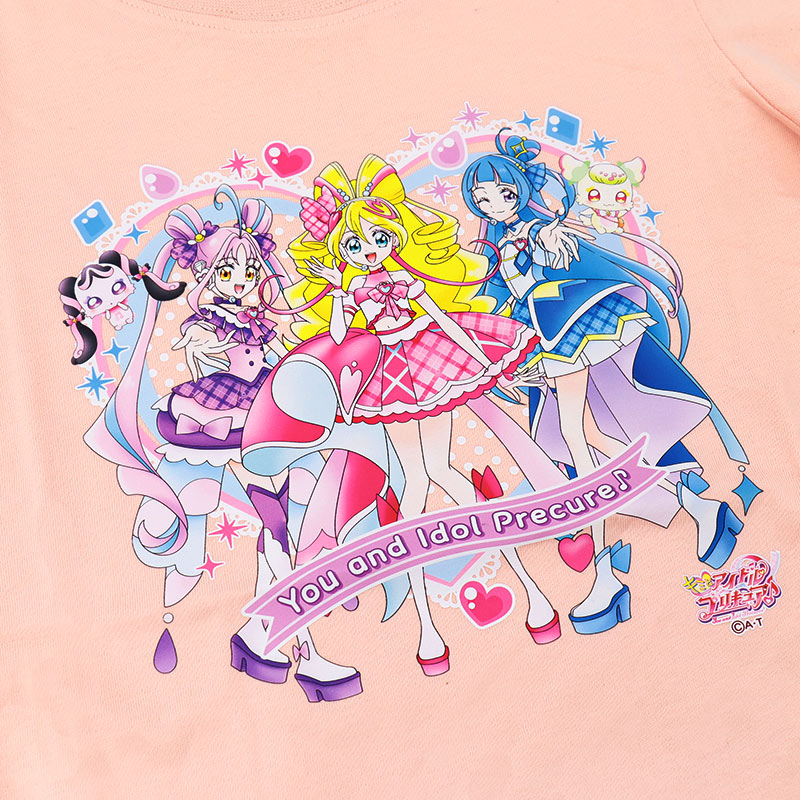 キミとアイドルプリキュア Tシャツ 女の子 半袖 綿100％