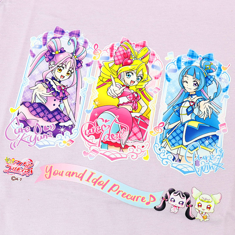 キミとアイドルプリキュア Tシャツ 女の子 半袖 綿100％