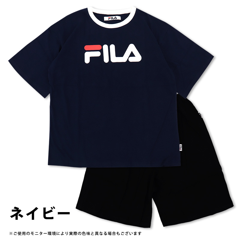 FILA ネイビー フリル付き半袖ウェア　セットアップ FILA ネイビー フリル付き半袖ウェア セットアップ FILA