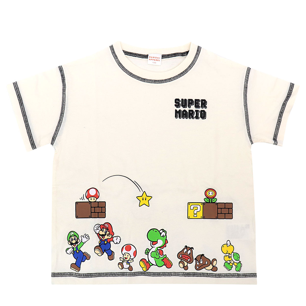 マリオ Tシャツ 半袖 キッズ スーパーマリオ 子供 男の子 保育園 