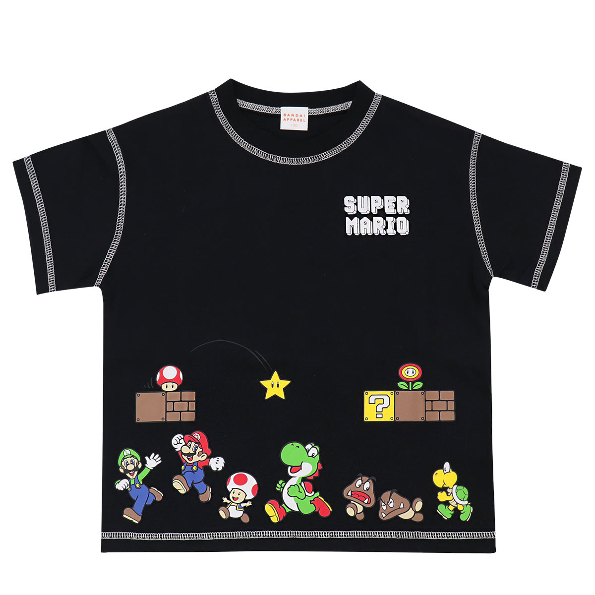 マリオ Tシャツ 半袖 キッズ スーパーマリオ 子供 男の子 保育園 
