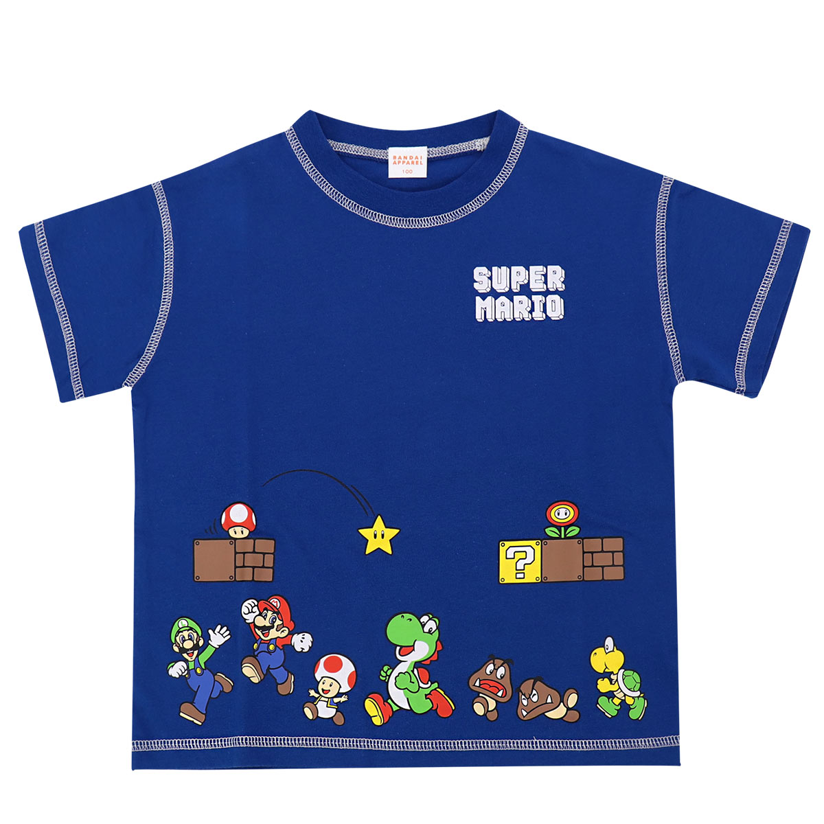 マリオ Tシャツ 半袖 キッズ スーパーマリオ 子供 男の子 保育園 