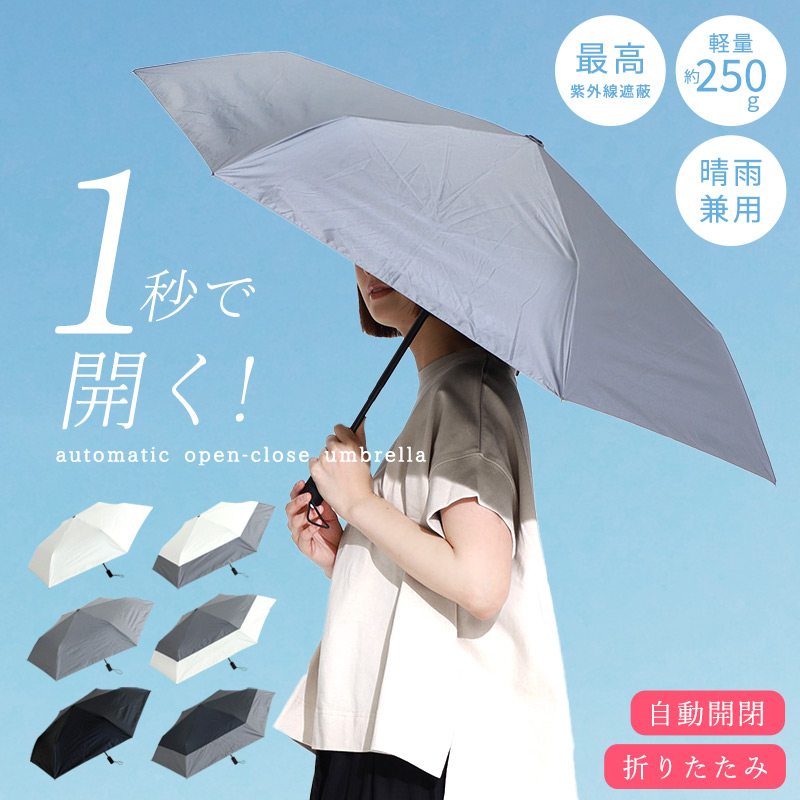 日傘 折りたたみ 軽量 自動開閉 晴雨兼用 ワンタッチ おしゃれ メンズ