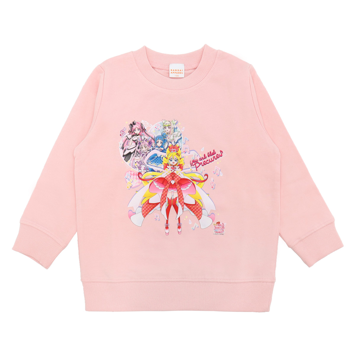 キミとアイドルプリキュア トレーナー 綿 長袖 スウェット 100 110 120 