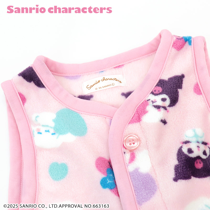 マイメロクロミシナモンサンリオスリーパーフリースベスト110130150女の子かわいい