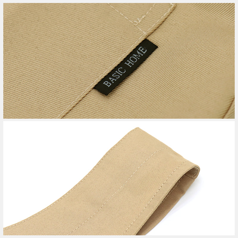 バッククロスエプロンかぶるだけ撥水おしゃれオシャレ無地黒ブラックML