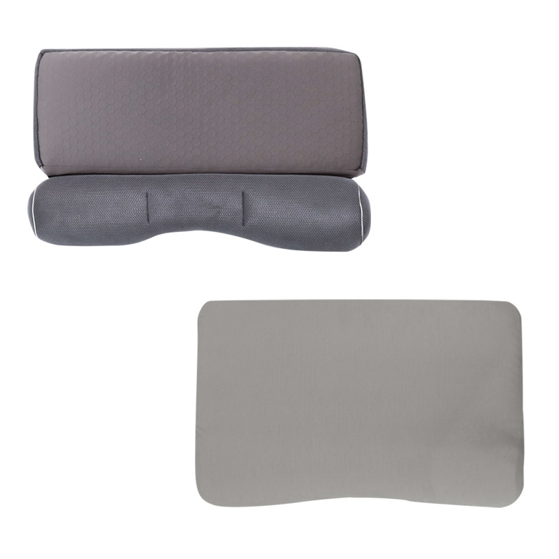 グレーのストレッチ性枕 本体＋カバーセット 枕カバーセット】枕 ストレートネック 肩こり 首こり エストマフィット