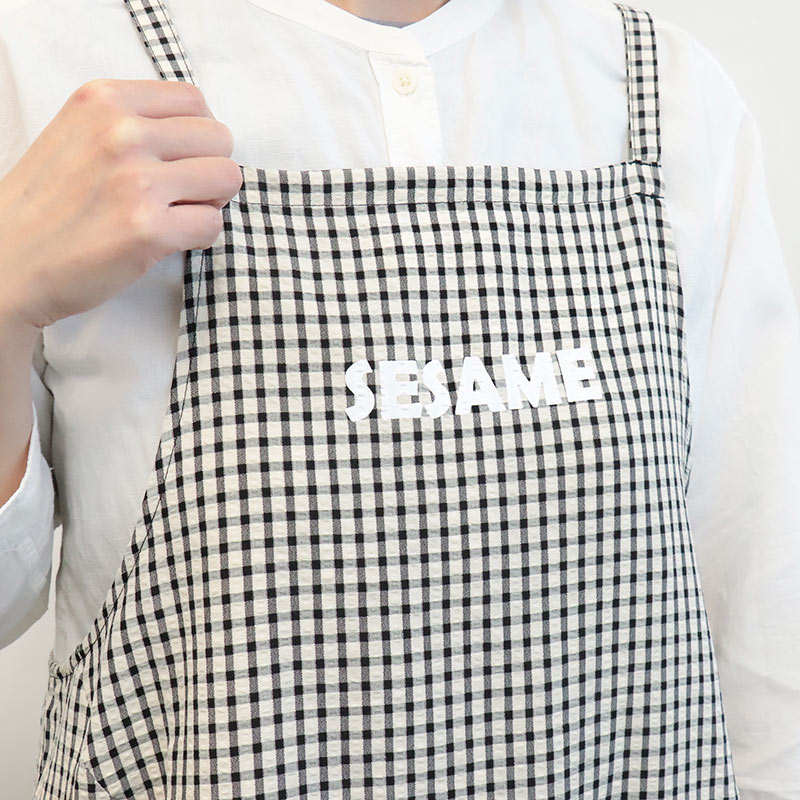 エプロン かぶり かぶるだけ おしゃれ かわいい 仕事 チェック柄 軽い