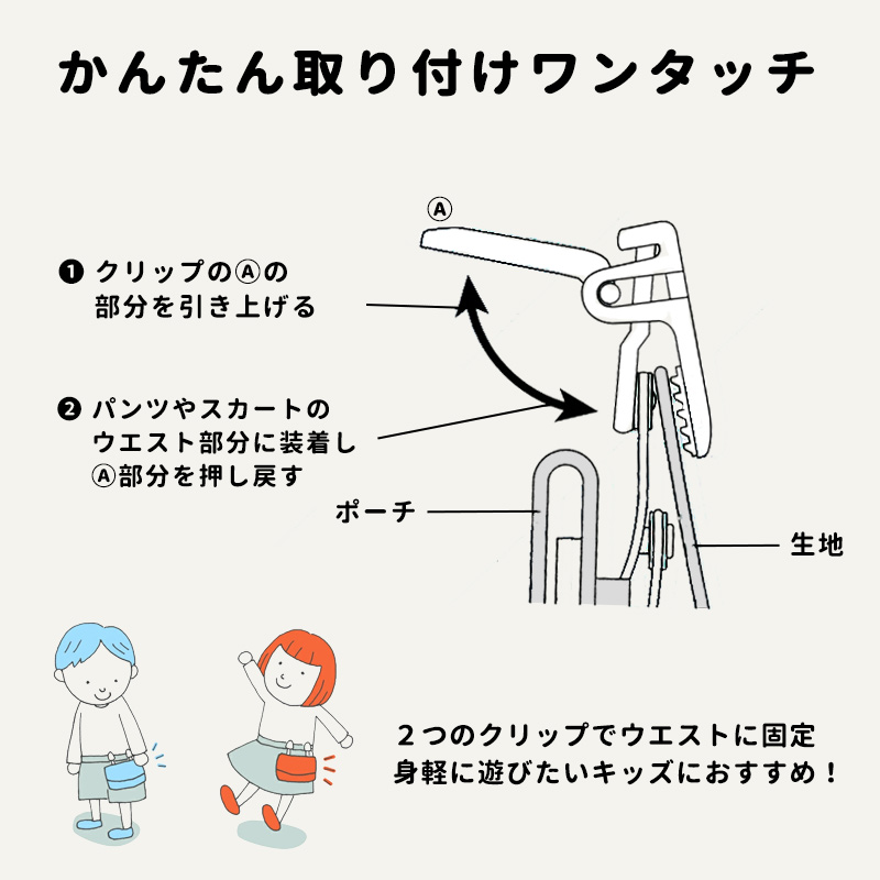 移動ポケットポケットポーチクリップポーチ
