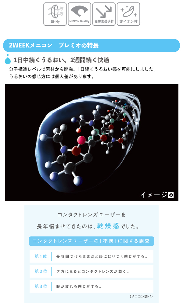 プレミオ メニコン 2ウィークメニコンプレミオ 6枚入 8箱 2週間