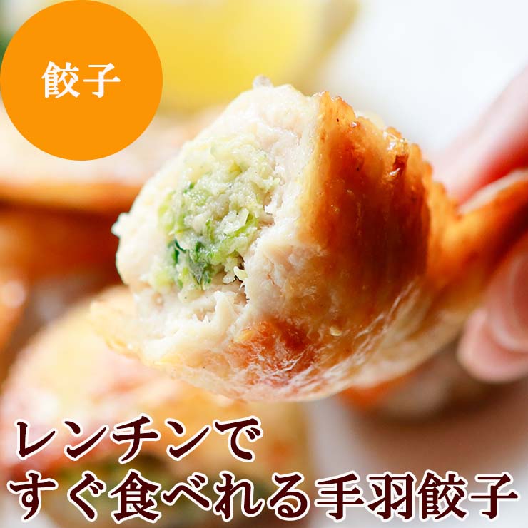 レンチン 手羽先餃子(手羽餃子/てばぎょうざ/手羽先ギョーザ)  20本 冷凍 電子レンジOK スチーム加熱済み 業務用 手羽先餃子 手羽先チーズ 手羽先明太 |  | 01