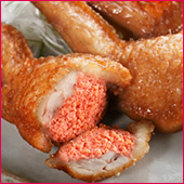 セール 手羽先餃子(手羽餃子/てばぎょうざ/手羽先ギョーザ) 10本入 冷凍 業務用 チキン 鶏肉 お取り寄せ 手羽先餃子 手羽先チーズ 手羽先明太 手羽先高菜明太 |  | 03