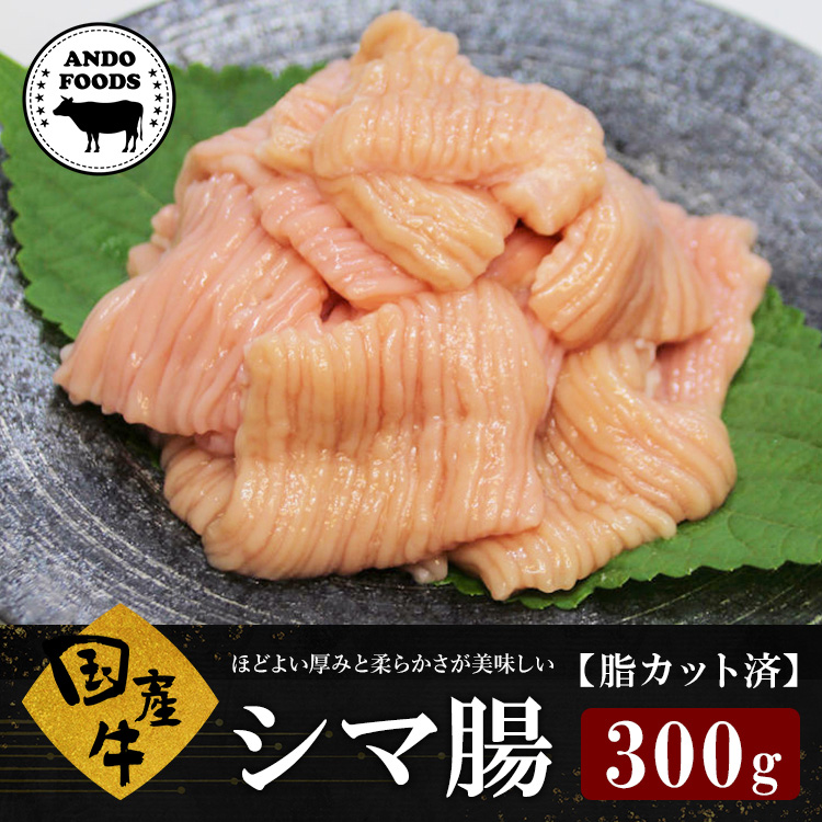 国産牛シマ腸（300g）2〜3人前※脂カット済