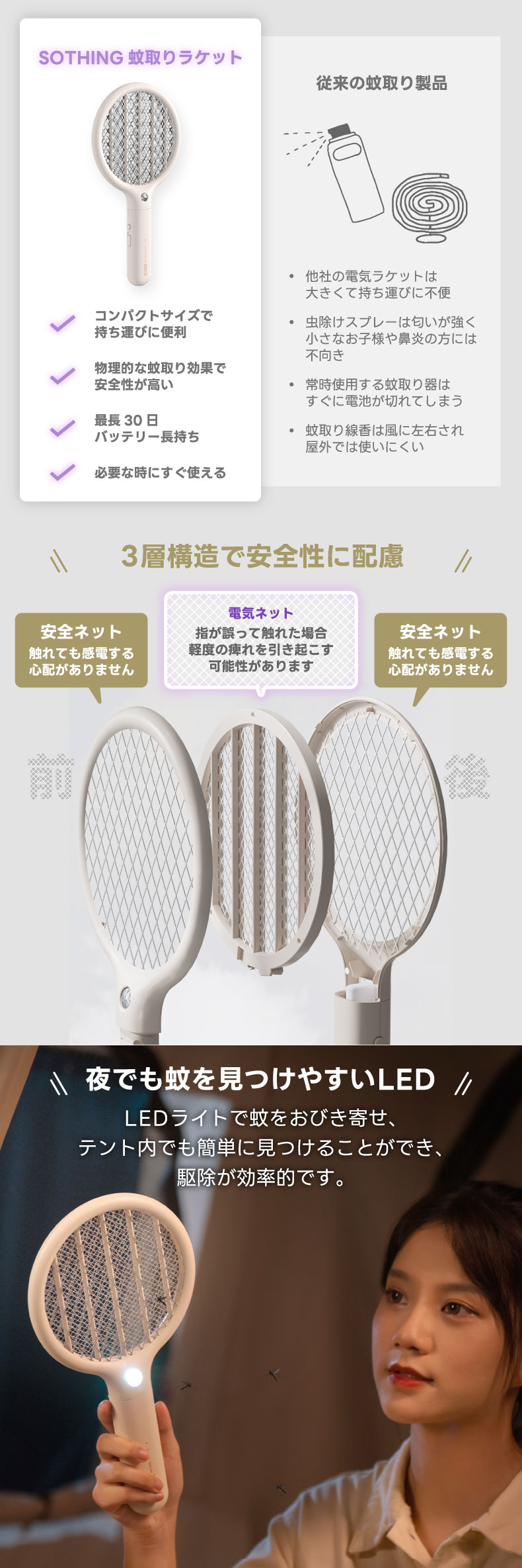 持ち運びに便利なミニサイズの蚊取り器