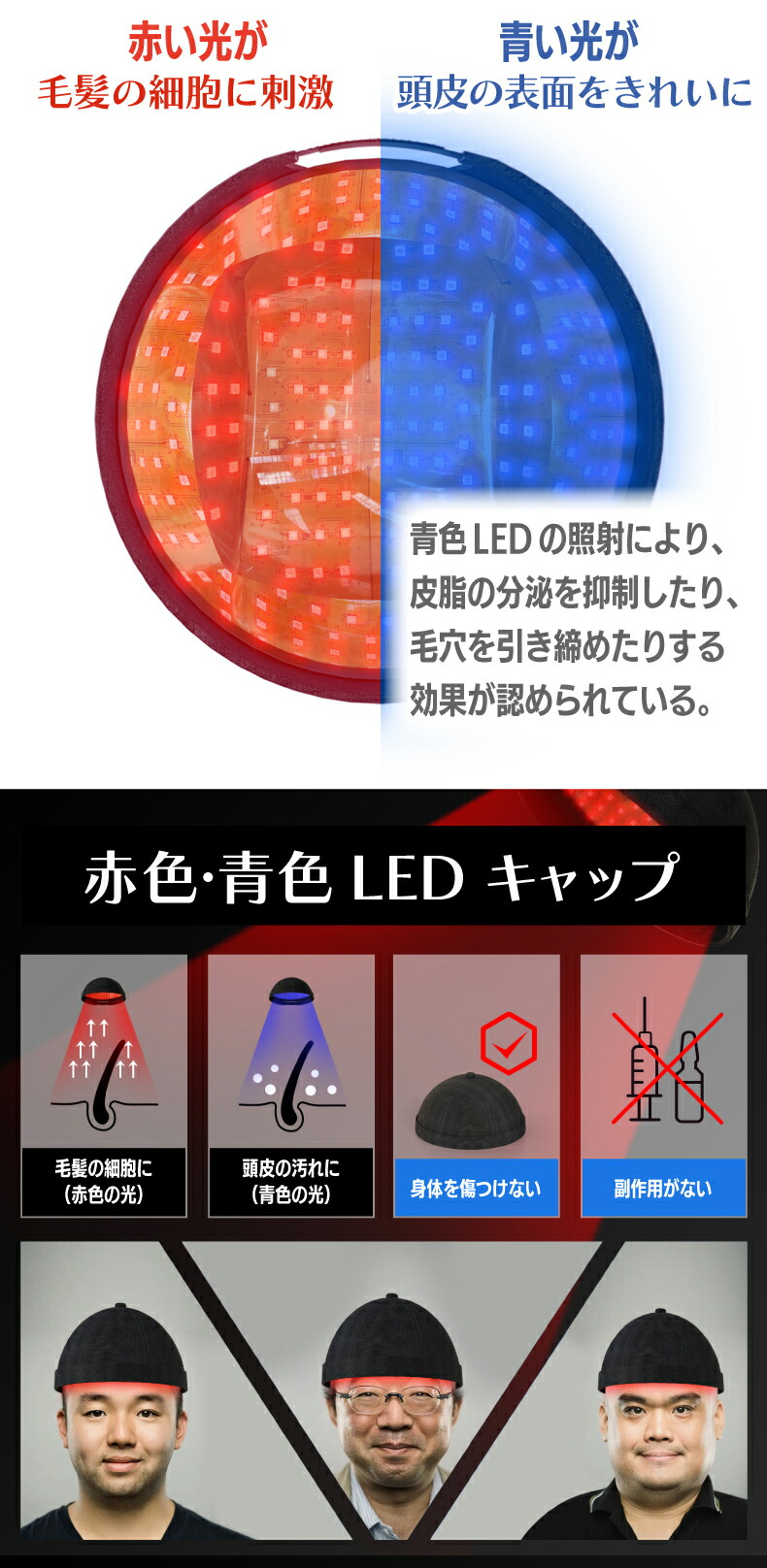 育毛キャップ 赤色LED 育毛システム led 育毛 赤色光 育毛ヘルメット スカルプケア LEDライト 育毛ケア 薄毛・抜け毛対策 発毛促進  植毛補強 増毛 脱毛 頭皮ケア : hat : mecu - 通販 - Yahoo!ショッピング