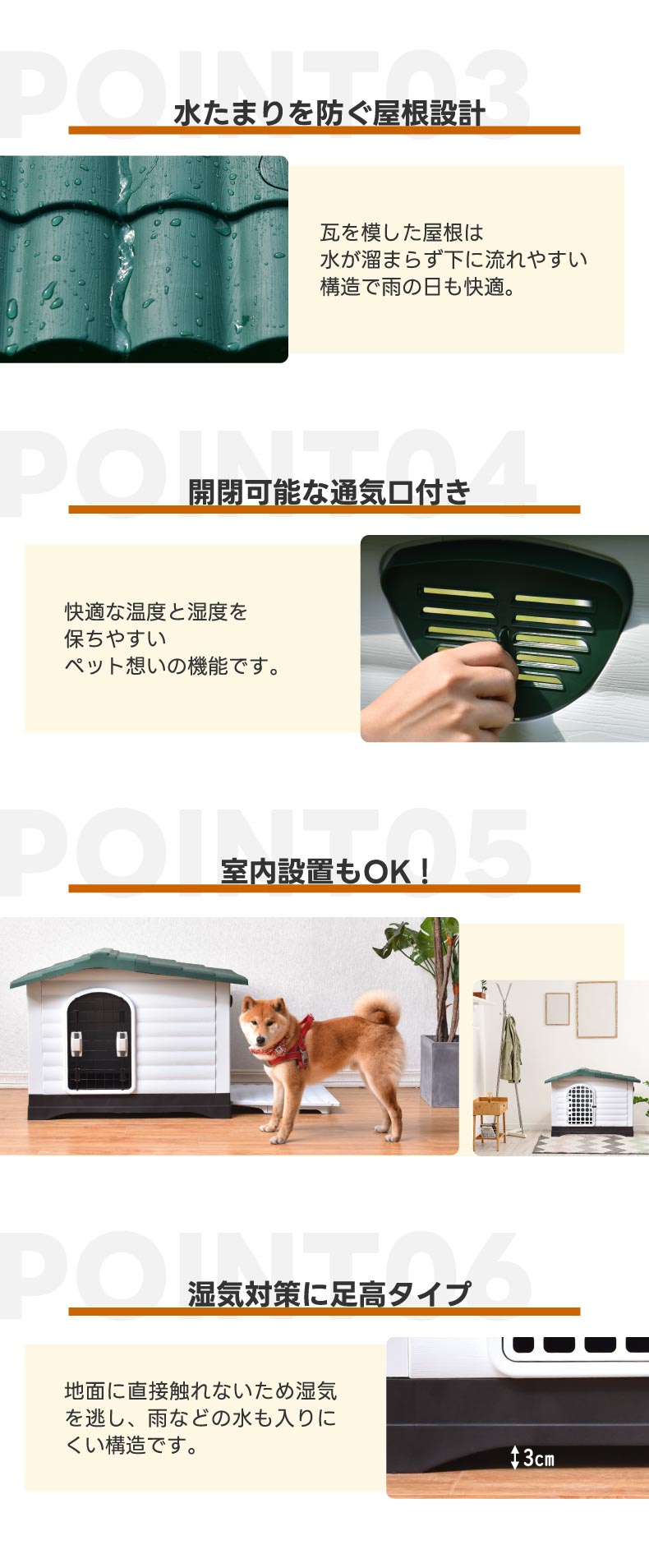 犬小屋 屋外 大型犬 中型犬 ドア付き ペットハウス 犬 屋内 ペット