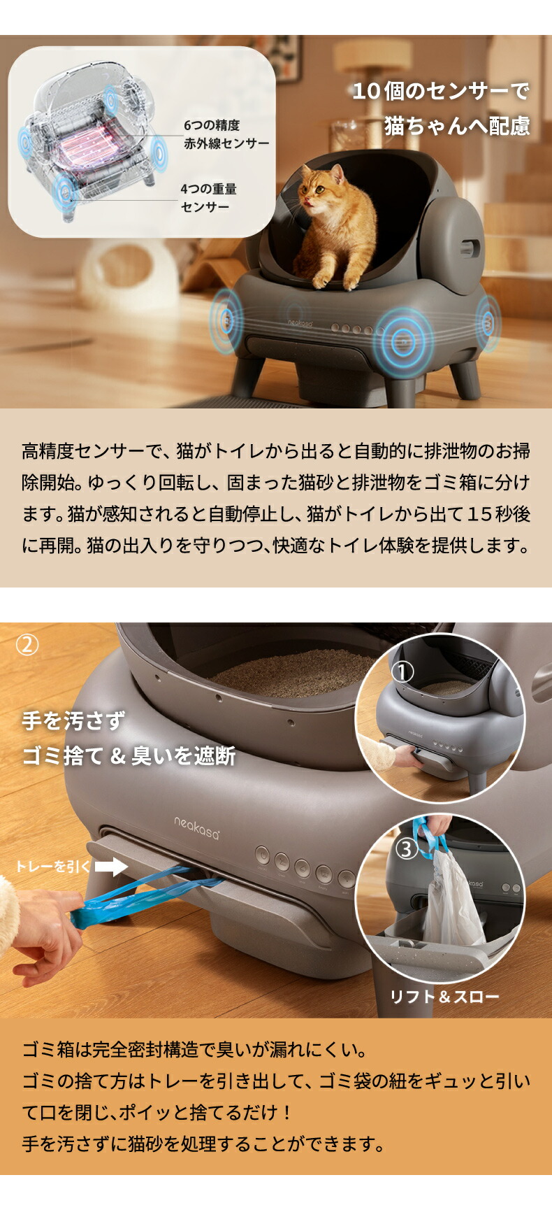 Neakasa M1 Plus 自動掃除 猫トイレ