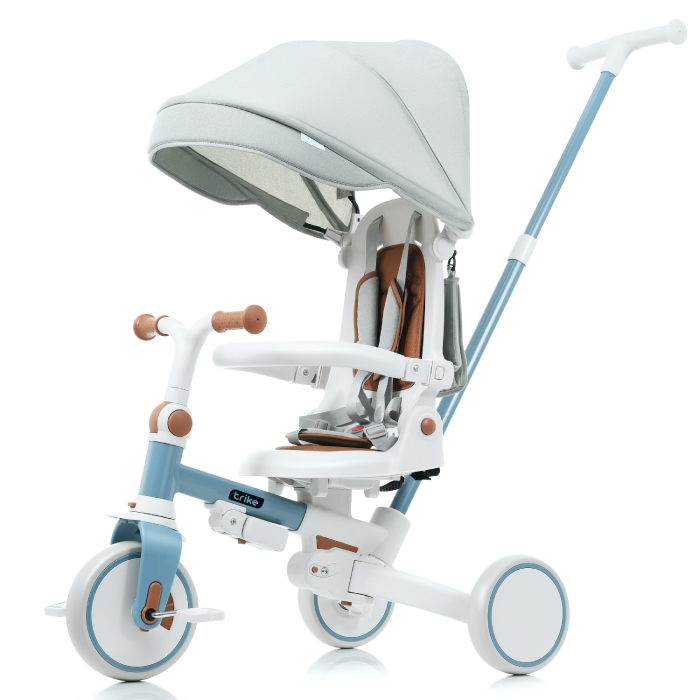 送料込み新品 子供用三輪車 乗用玩具 1歳-3歳 7in1 バイク 安全ベルト 子供用三輪車 折りたたみ式 7in1 手押し 1歳〜6歳対応 ランニング