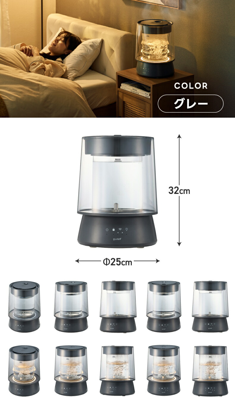 QUADS（クワッズ） 【2026年2月上旬〜中旬発送予定】スチーム加湿器