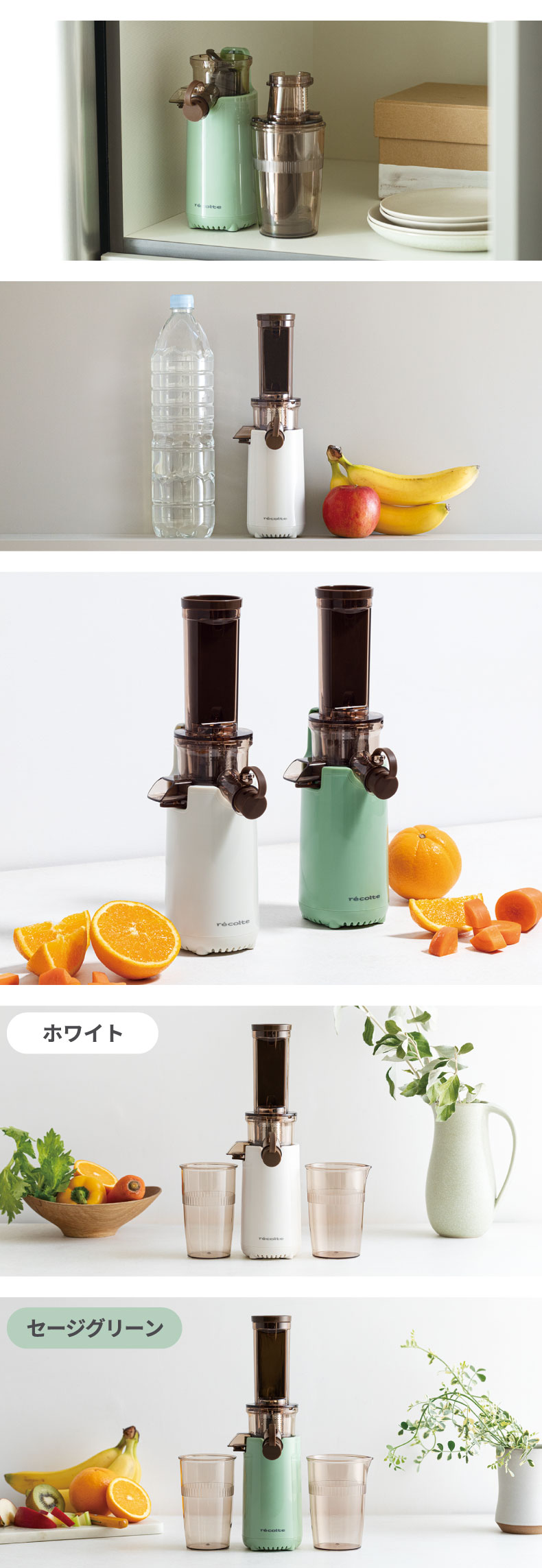 recolte ミニスロージューサー レコルト コールドプレス recolte ミニスロージューサー レコルト コールドプレス