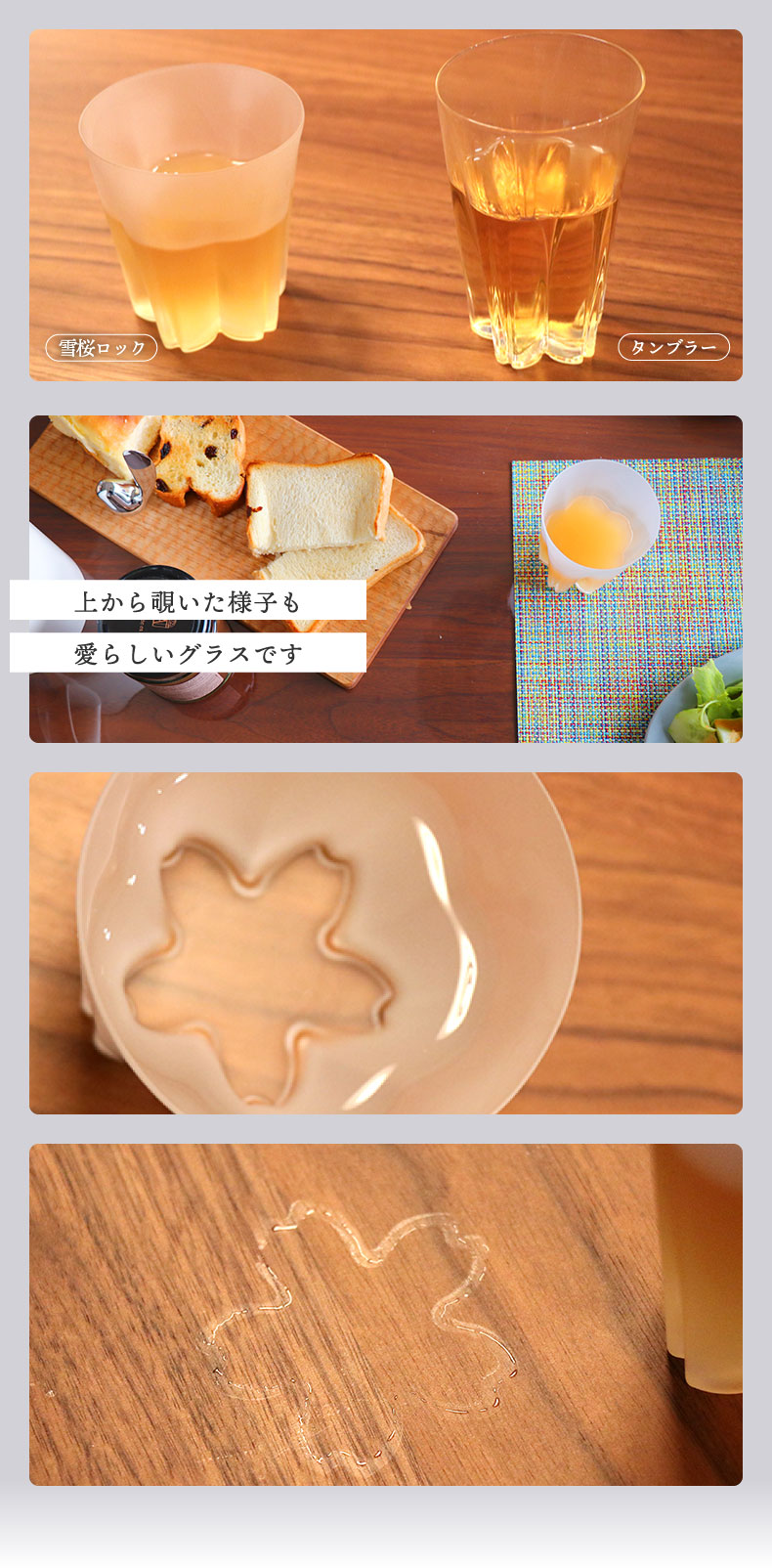 100percent（ヒャクパーセント） 雪桜ロックグラス ロックグラス 雪桜