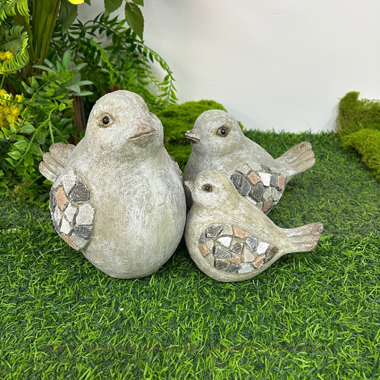鳥 オブジェ（ガーデン用オーナメント、オブジェ）｜庭、ガーデニング