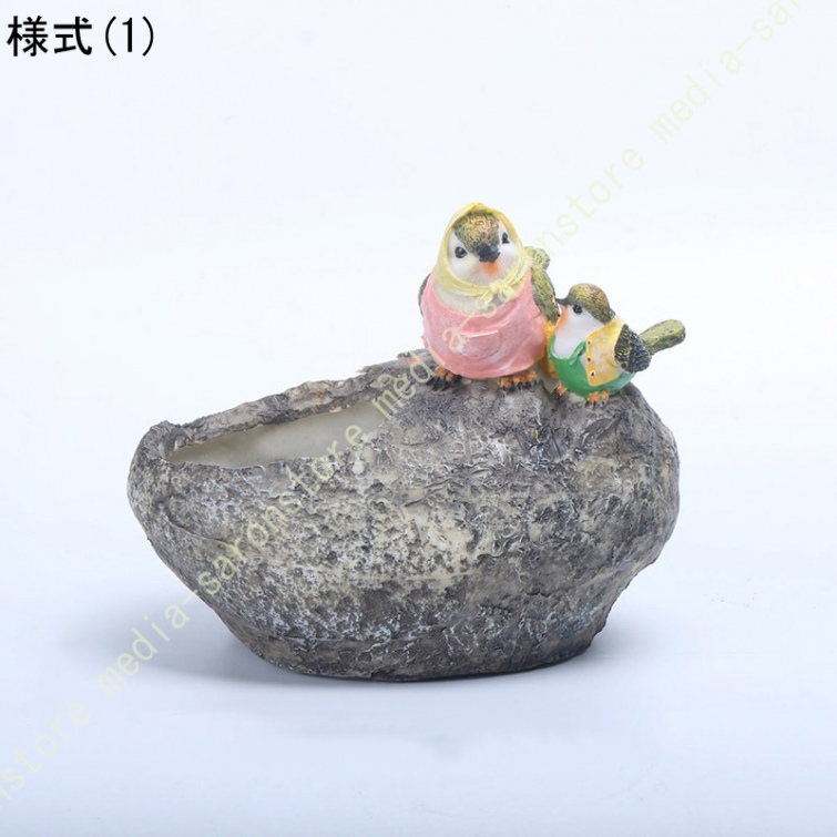 オブジェ　ミニチュアガーデン　鳥が来る庭　癒し　外出気分 オブジェミニチュアガーデン鳥が来る庭癒し外出気分