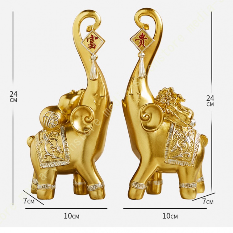 象 置物 彫像 樹脂 インテリア オフィス 工芸品 縁起物 風水グッズ
