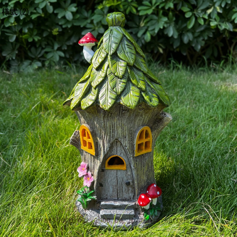 ガーデニング雑貨 ガーデン雑貨 屋外 防水 ソーラー 家 置物 ソーラー