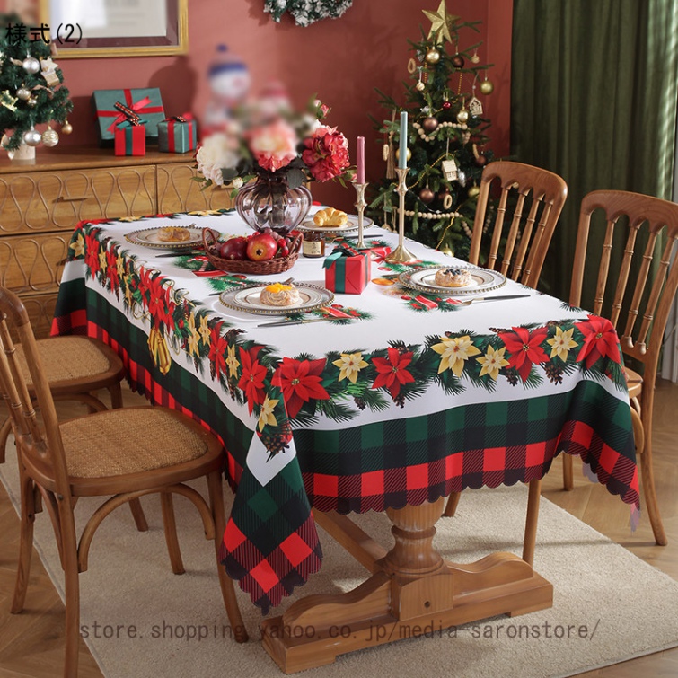 テーブルクロス クリスマス 緑 赤 お正月 お食事マット クリスマス