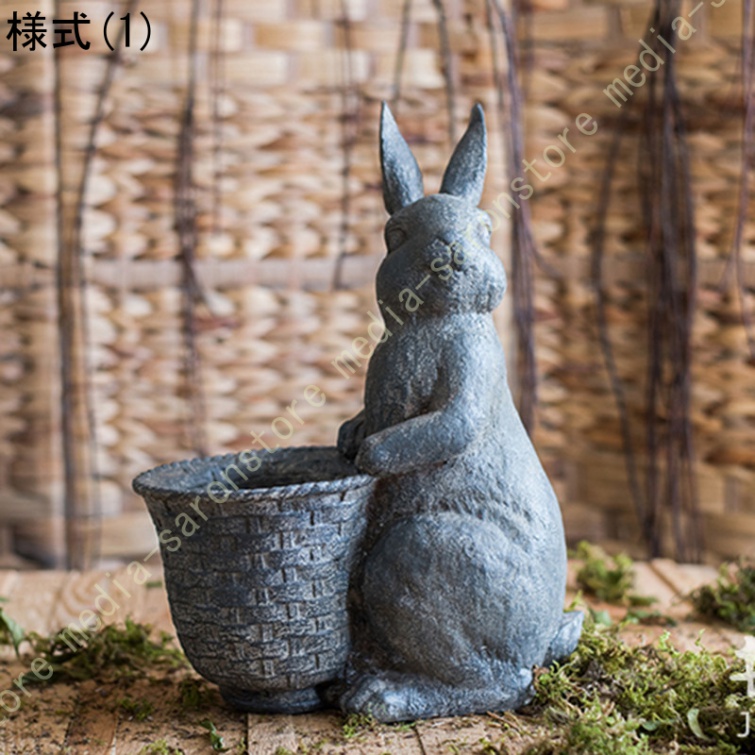 置物 ガーデンオブジェ 兎 ガーデニング雑貨 動物 ガーデン