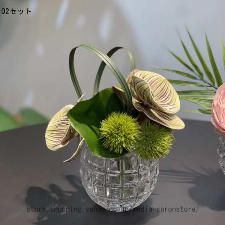 造花 卓上 生け花 フラワーアレンジメント 枯れない リアルな質感 生気に満ち 新中式風 侘寂風 フェイクフラワー 長く楽しめる フラワーアート レストラン_2