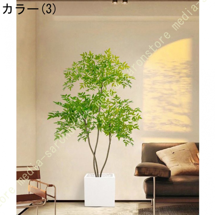 フェイクグリーン 大型 鉢植え フロアスタンド ディスプレイ カフェ リビング ショーウィンドウ 商業空間 レストラン メンテナンスフリー 埃付きにくい_3