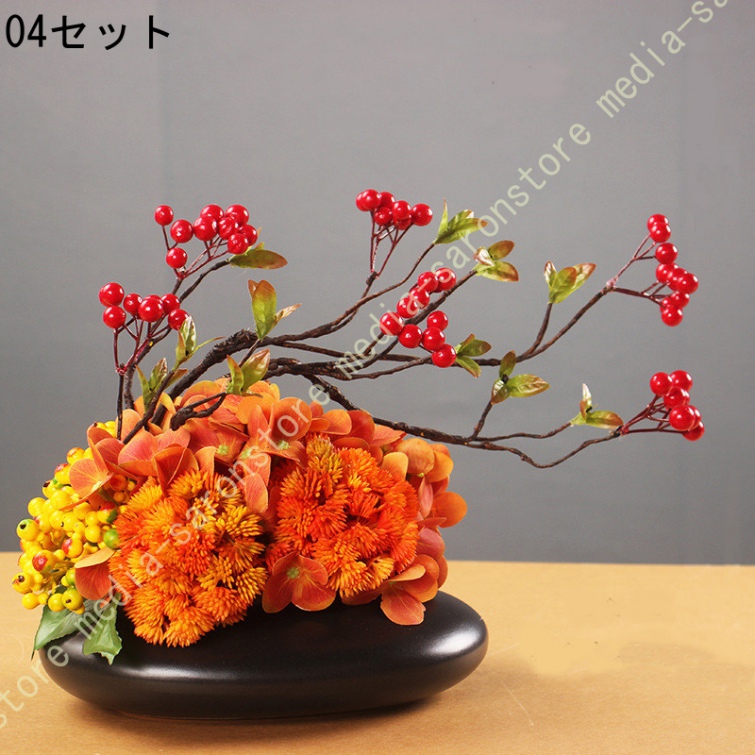 造花 テーブル センター 置物 和モダン 茶室 禅 新中式 インテリア おしゃれ 卓上飾り 茶室 創意置物 人工観葉植物 ギフト 開店祝い 新築祝い 落ち着いた色彩_4