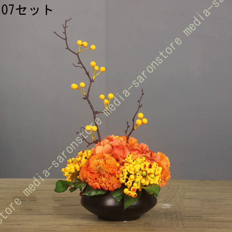 造花 テーブル センター 置物 和モダン 茶室 禅 新中式 インテリア おしゃれ 卓上飾り 茶室 創意置物 人工観葉植物 ギフト 開店祝い 新築祝い 落ち着いた色彩_7