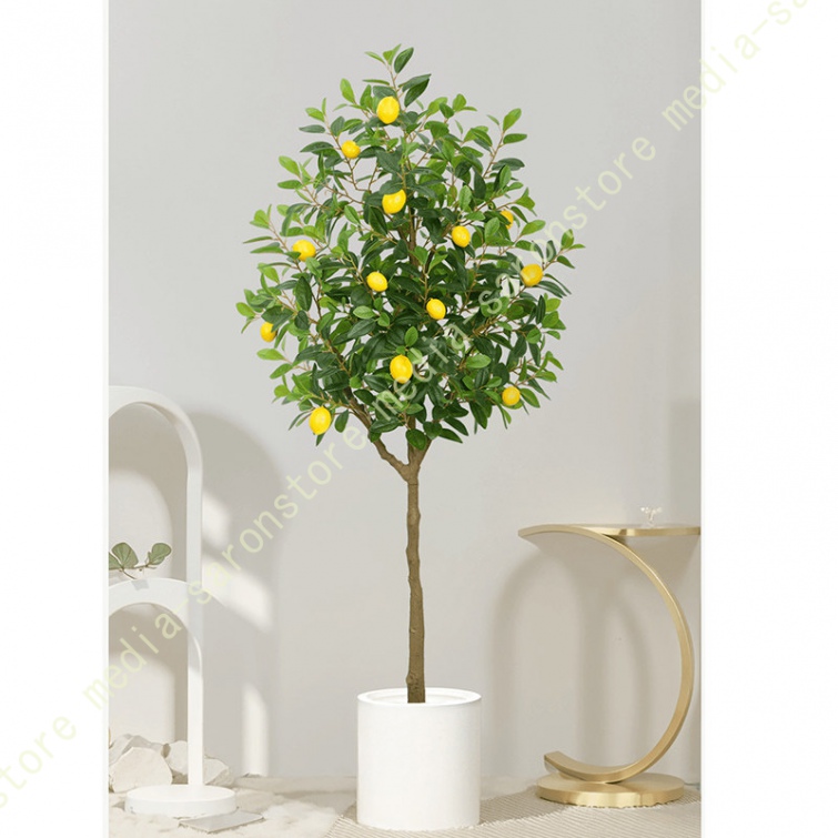 レモンツリー フェイクグリーン 人工植物 人工観葉植物 大型 インテリア 玄関 リビング 室内外装飾 四季飾り リアル 造花 南国 感謝祭 パーティー 大きい_1