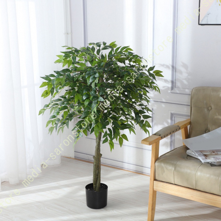 人工観葉植物 フェイクグリーン ガジュマル 造花 観葉樹 水やり不要 枯れない 消臭 抗菌 室内 ご自宅 玄関 オフィス 新築祝い 引越し祝い デコレーション_1