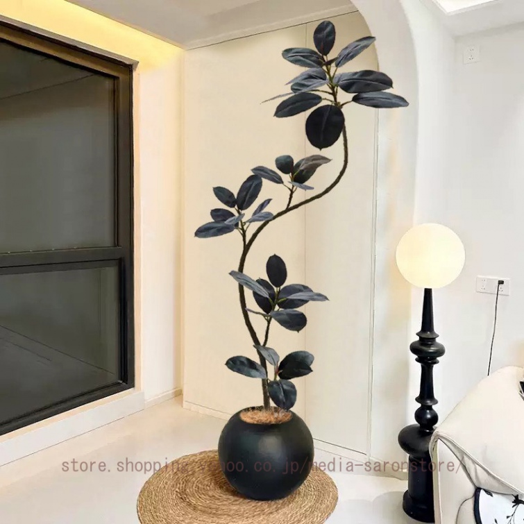 人工観葉植物 ゴムの木 常緑樹 造花 鉢植え 玄関 おしゃれ インテリア