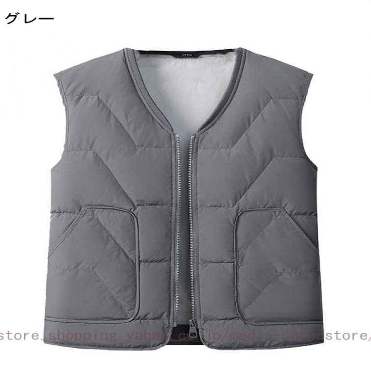ジャケット メンズ ダウンベスト 秋冬 保温 暖かい あったか 防寒 防風