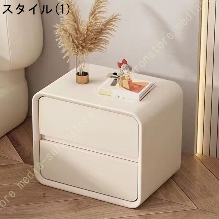 ナイトテーブル 引き出し 木製 サイドテーブル 小型チェスト ベッド周り収納 小物置台 オフィス ベッドルーム リビングルーム 寝室収納_1