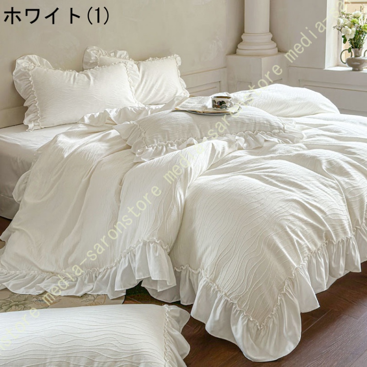 布団カバー セット 花柄 冬用 4点セット 掛け布団カバー フランネル 布団カバー あったか 起毛 暖かい 快眠 厚手 ふわふわ 可愛い 北欧 おしゃれ 吸湿発熱_2