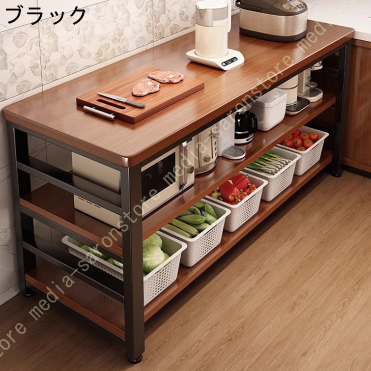 食器棚 キッチンボード レンジ台 レンジラック キッチン収納 おしゃれ 北欧 キッチンシェルフ レンジボード スチールラック ラック シェルフ スリム_1
