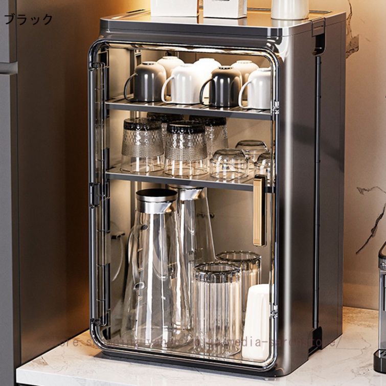 コップ 収納 卓上食器棚 ミニカップボード 卓上2段 3段 ミニ 調味料