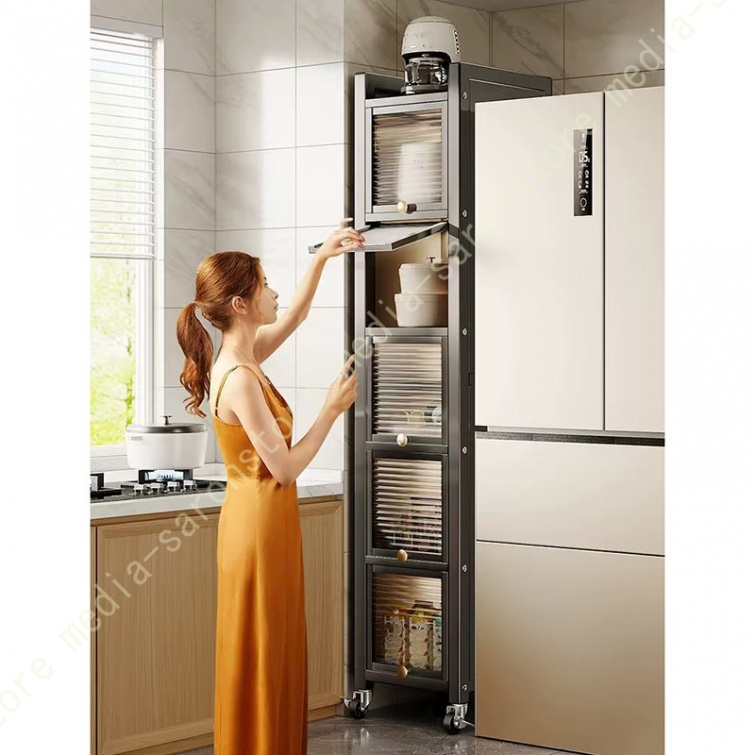 キッチンストッカー スリムストレージ 3段 前が開く幅25cm 幅30cm 幅