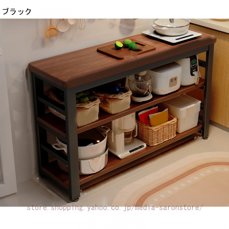 レンジ台 レンジボード 幅80 キッチンラック 大型レンジ対応 レンジラック キッチンボード 食器棚 北欧 ラック キッチン器具収納 家電棚 作業台 使い分け_3