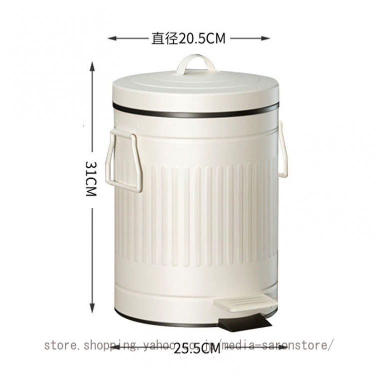 Snap-on スチール製ペダル式ごみ箱 12L 12L 8リットル ステンレス ダストボックス ステン | ゴミ箱 ごみ箱