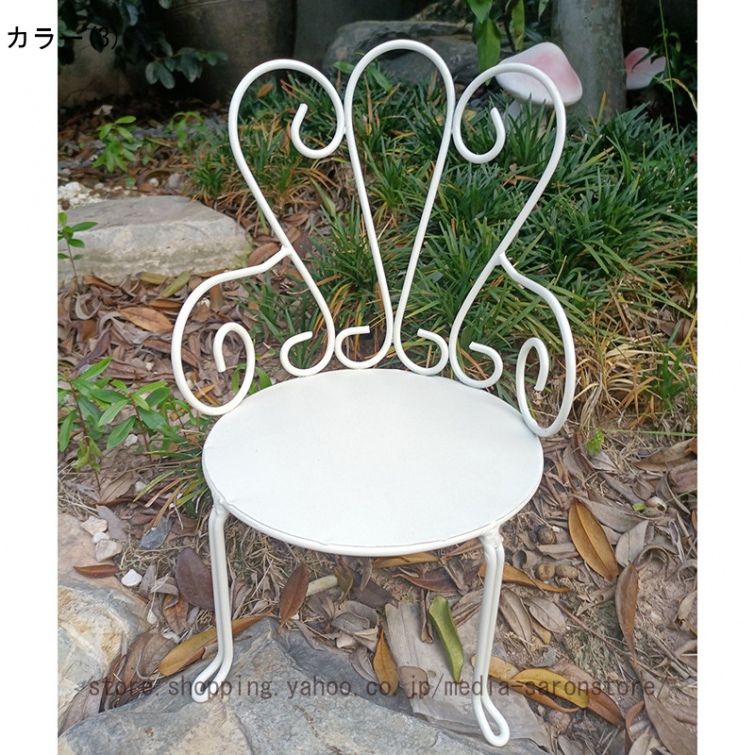 ガーデニング雑貨 アンティーク チェア型 フラワースタンド 花台